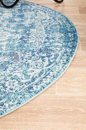 ENVI Muse Blue Transitional Round Rug