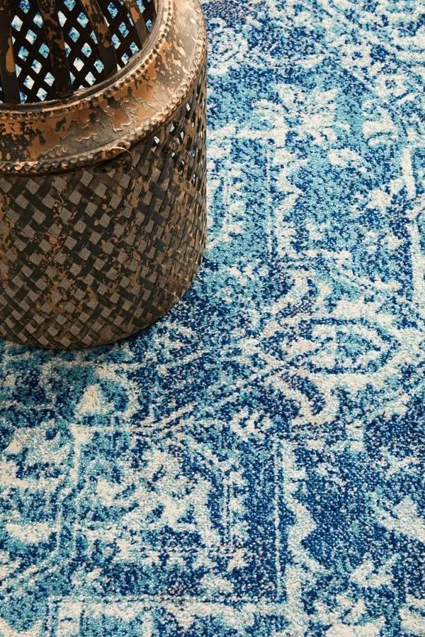 ENVI Muse Blue Transitional Round Rug