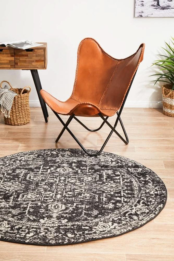 ENVI Scape Charcoal Transitional Round Rug