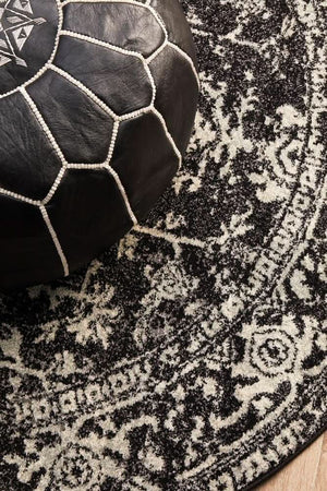 ENVI Scape Charcoal Transitional Round Rug
