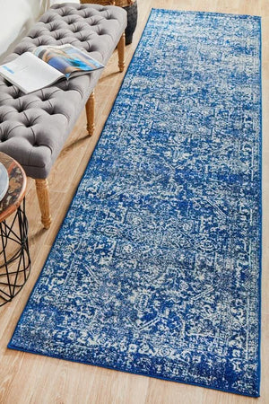 ENVI Contrast Navy Transitional Runner Rug