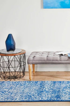 ENVI Contrast Navy Transitional Runner Rug