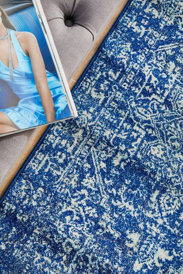 ENVI Contrast Navy Transitional Runner Rug