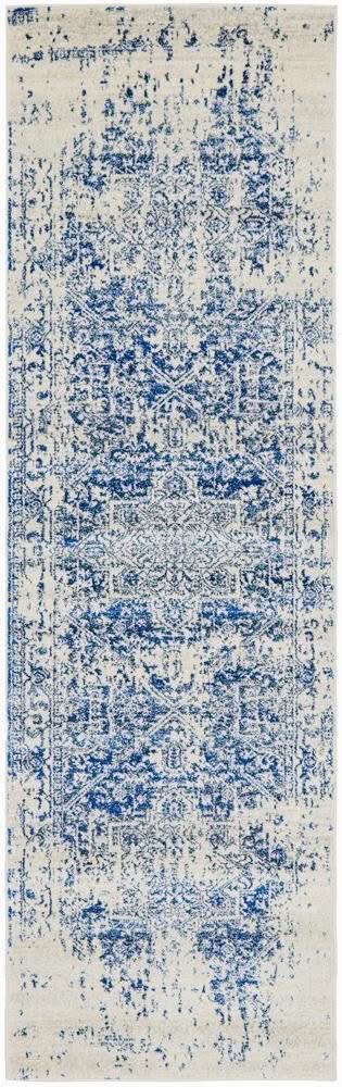 ENVI Horizon White Navy Transitional Runner Rug