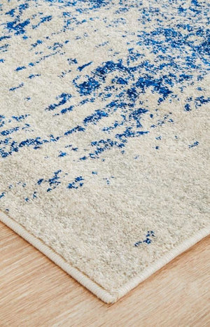 ENVI Horizon White Navy Transitional Runner Rug