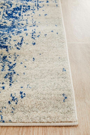 ENVI Horizon White Navy Transitional Runner Rug