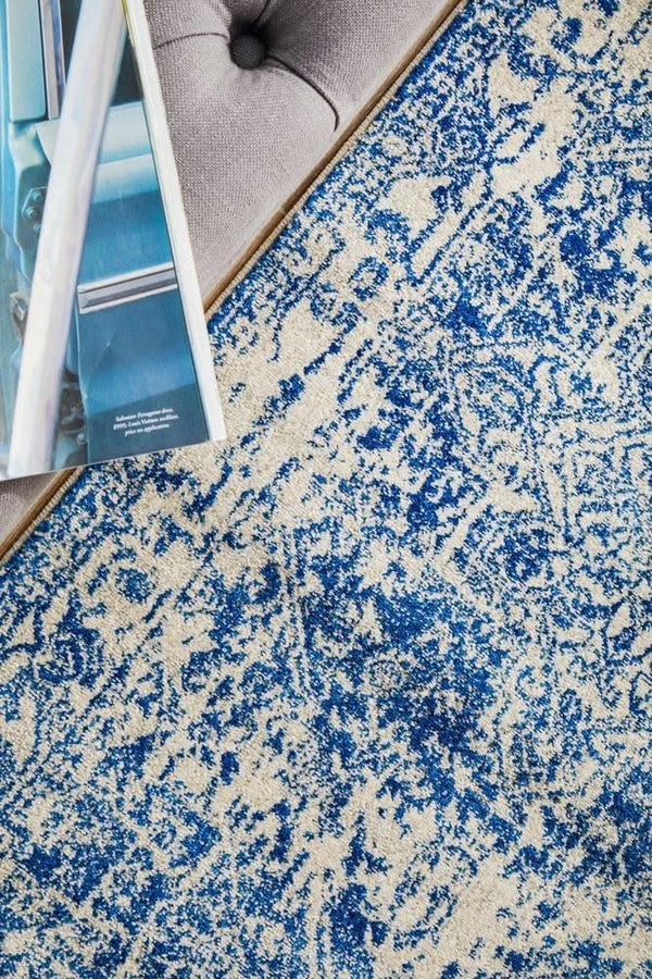 ENVI Horizon White Navy Transitional Runner Rug