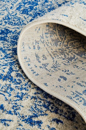 ENVI Horizon White Navy Transitional Runner Rug