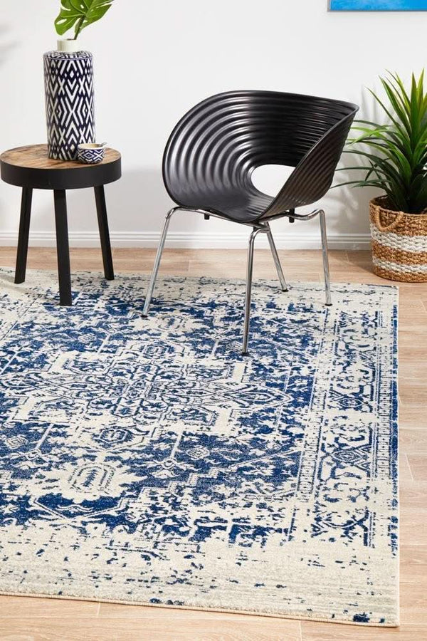 ENVI Horizon White Navy Transitional Rug