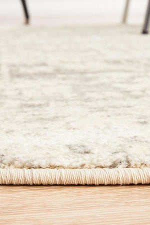 ENVI Dream White Silver Transitional Round Rug