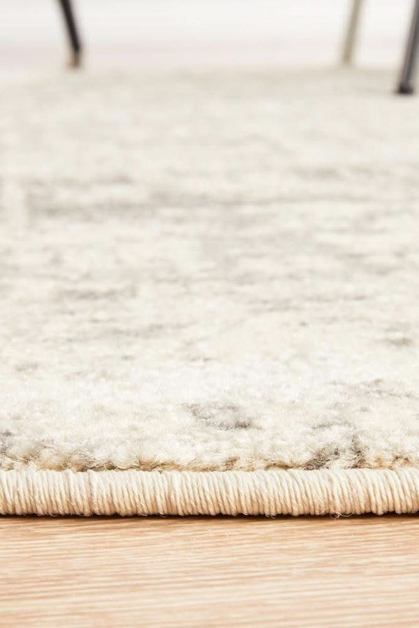 ENVI Dream White Silver Transitional Round Rug