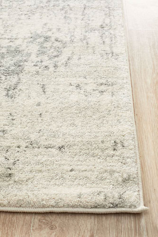 ENVI Dream White Silver Transitional Runner Rug