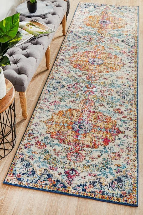 ENVI Carnival White Transitional Runner Rug