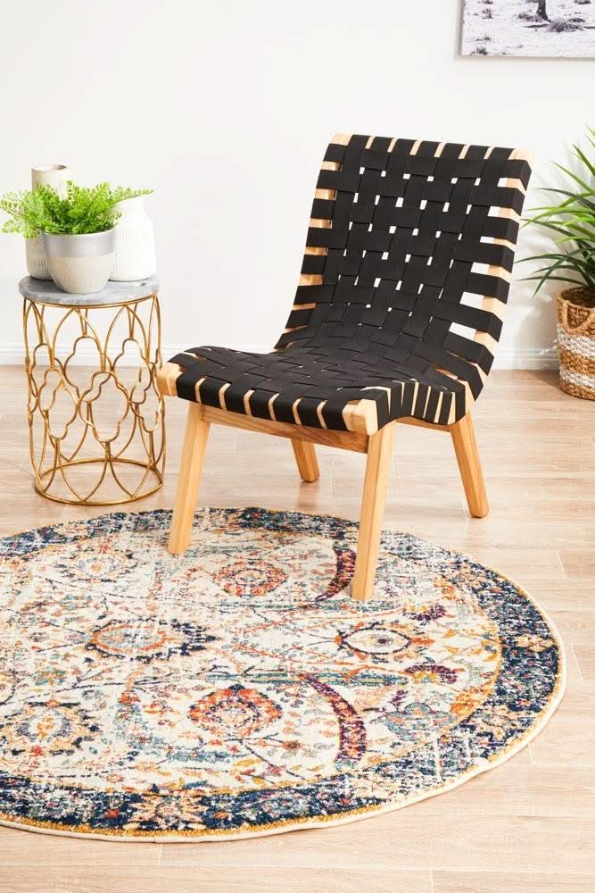 ENVI Peacock Ivory Transitional Round Rug