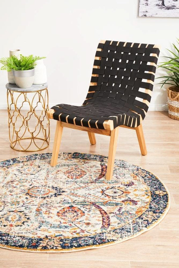 ENVI Peacock Ivory Transitional Round Rug