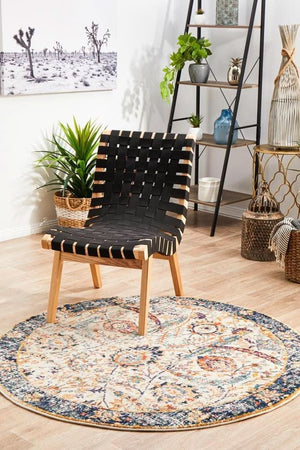 ENVI Peacock Ivory Transitional Round Rug