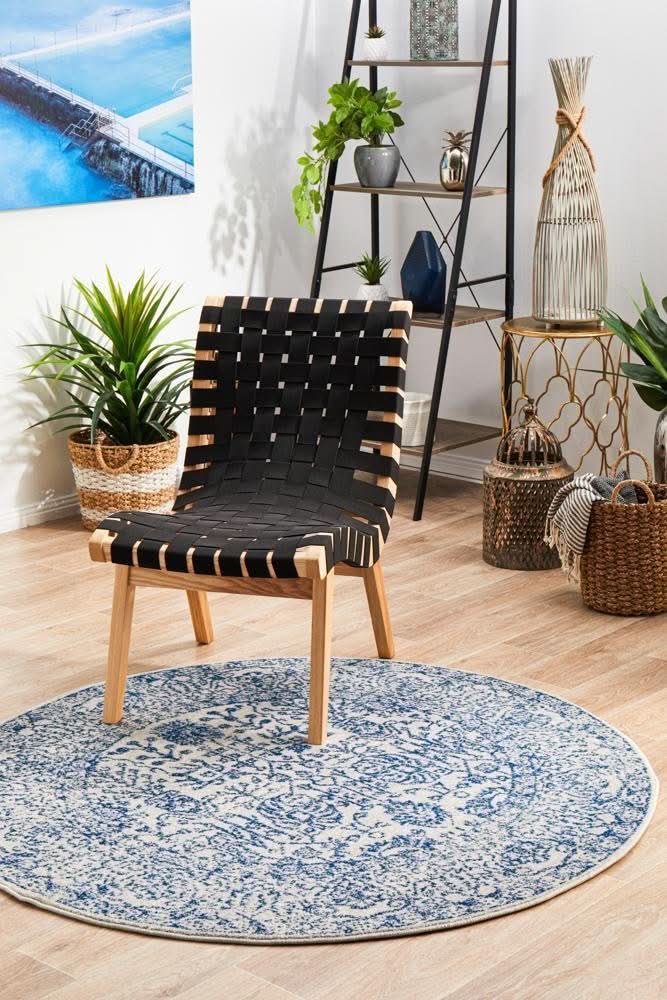 ENVI Frost Blue Transitional Round Rug