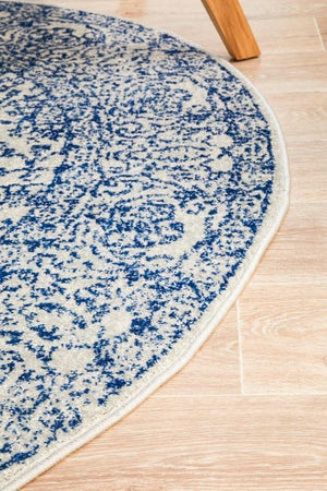 ENVI Frost Blue Transitional Round Rug