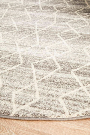 ENVI Remy Silver Transitional Round Rug