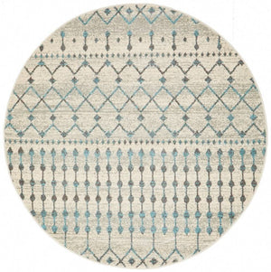 ENVI Slate White Transitional Round Rug