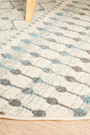 ENVI Slate White Transitional Round Rug