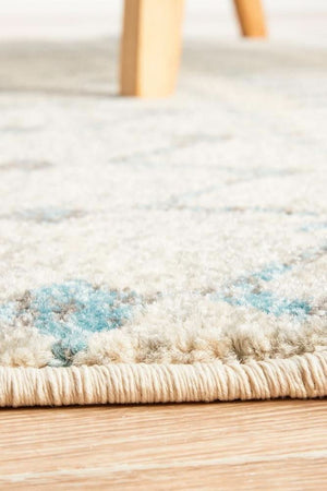 ENVI Slate White Transitional Round Rug