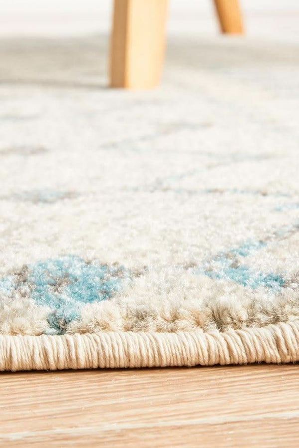 ENVI Slate White Transitional Round Rug