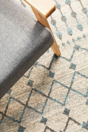 ENVI Slate White Transitional Round Rug