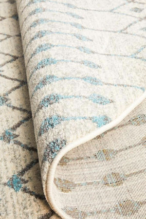 ENVI Slate White Transitional Round Rug