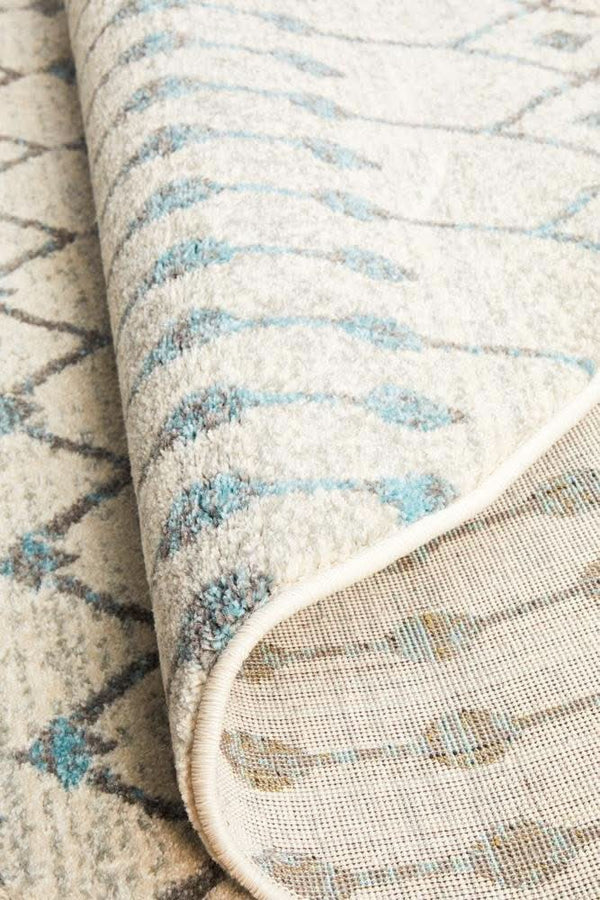 ENVI Slate White Transitional Round Rug