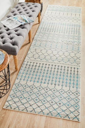 ENVI Slate White Transitional Runner Rug