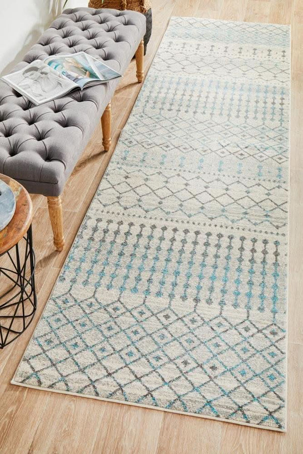 ENVI Slate White Transitional Runner Rug