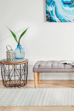 ENVI Slate White Transitional Runner Rug