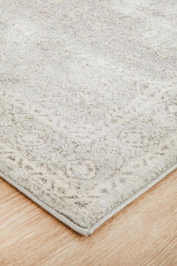 ENVI Silver Flower Transitional Runner Rug