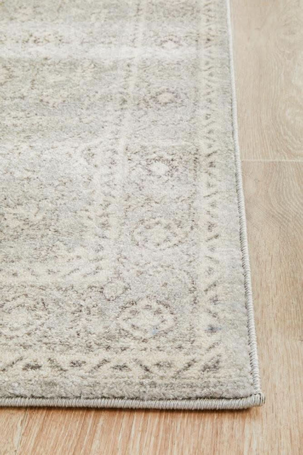 ENVI Silver Flower Transitional Runner Rug