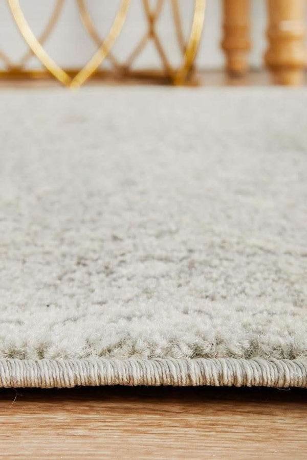 ENVI Silver Flower Transitional Runner Rug