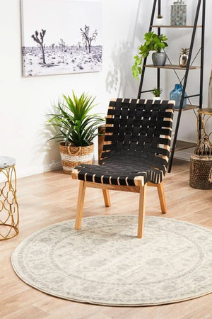 ENVI Winter White Transitional Round Rug