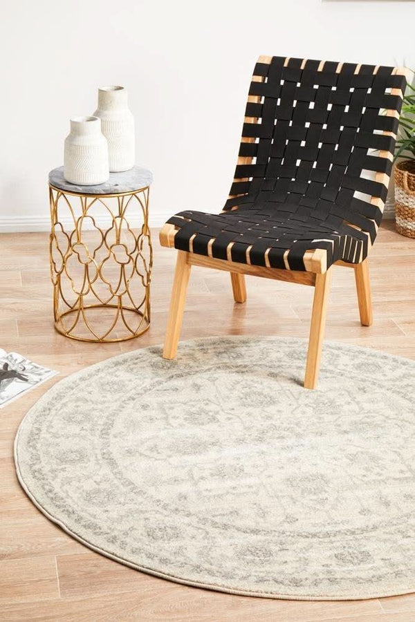 ENVI Winter White Transitional Round Rug