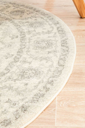 ENVI Winter White Transitional Round Rug