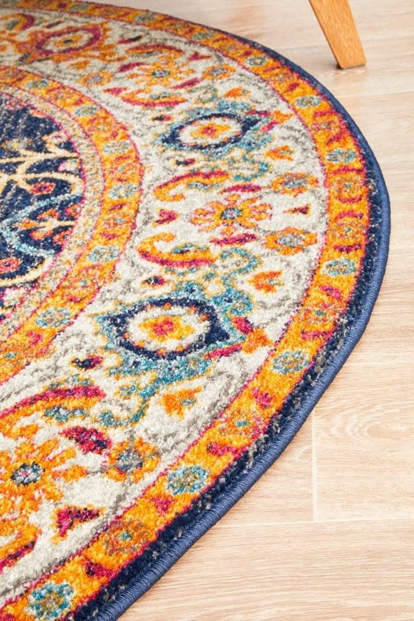 ENVI Splash Multi Transitional Round Rug