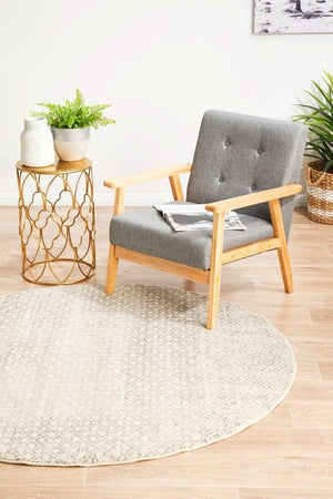 ENVI Diamond Grey Transitional Round Rug