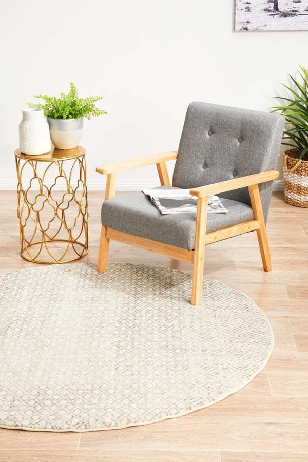 ENVI Diamond Grey Transitional Round Rug
