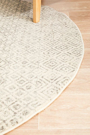 ENVI Diamond Grey Transitional Round Rug