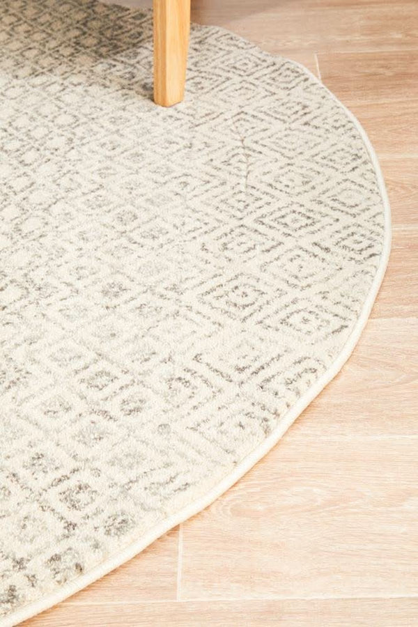 ENVI Diamond Grey Transitional Round Rug