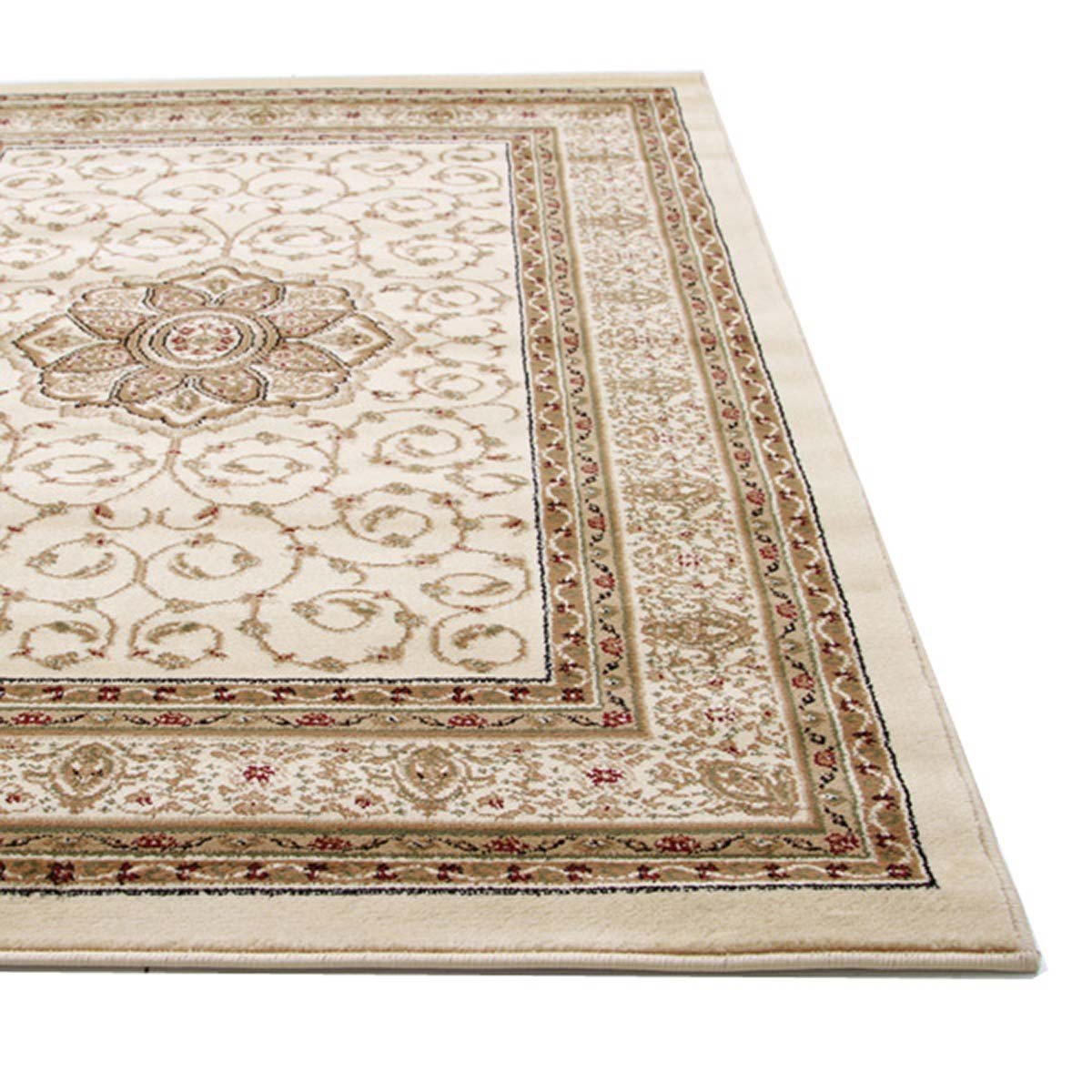 Istanbul Medallion Classic Pattern Runner Rug Ivory