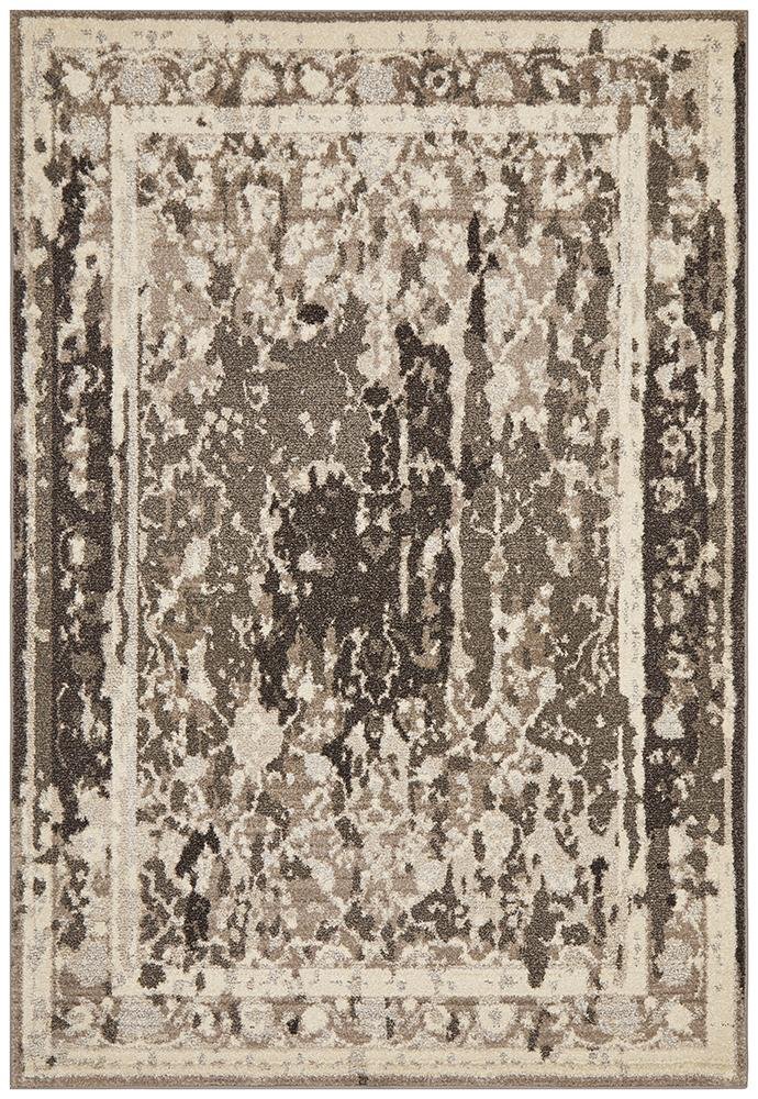 Stylish Overdyed Look Rug Grey