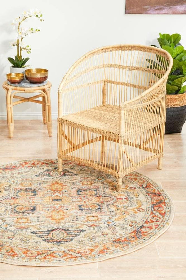 CHARM 850 Rust Round Rug