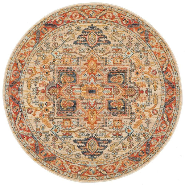 CHARM 850 Rust Round Rug