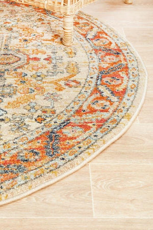 CHARM 850 Rust Round Rug