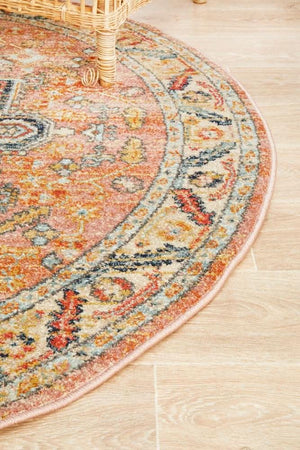 CHARM 850 Salmon Round Rug